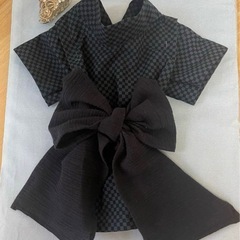 ワンコ浴衣SSサイズ・ハンドメイド　一度のみ使用の画像