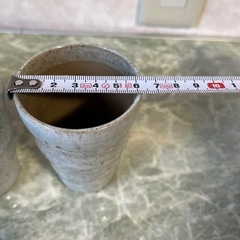 未使用粉引泡立ちフリーカップペアの画像
