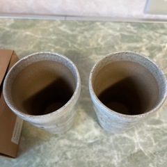 未使用粉引泡立ちフリーカップペアの画像