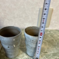未使用粉引泡立ちフリーカップペアの画像