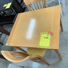 J5425　拡張式ダイニングテーブルセット イス2脚付　クリーニ...