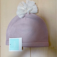 【新品】BEBE キッズベビー用ニット帽&レッグウォーマーセットの画像