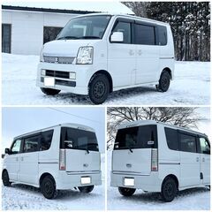 【車検あり】H22/エブリィワゴン/4WD/PZターボ/パワスラ/シートヒーター/エンジンスターターの画像