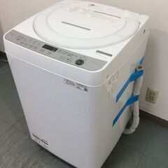 （2/3受渡済）JT10002【SHARP/シャープ 7.0㎏洗濯機】美品 2021年製 ES-GE7F 家電 洗濯 簡易乾燥付