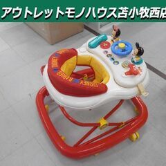 現状品 ベビー用 歩行器 ミッキー ミニー ベビーウォーカー 食...