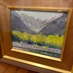 36.「新緑の上高地」髙橋一善 油絵
