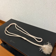 お値下げ致しました⭐️アイボリー フリンジ付き 帯飾り