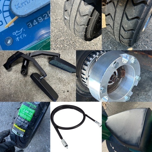 ⭐️ミニカー登録.ジャイロUPカスタム車両⭐️タイヤ・シート