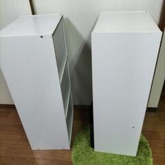 再販カラーボックス2個 引き出し付きの画像