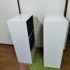 再販カラーボックス2個 引き出し付きの画像