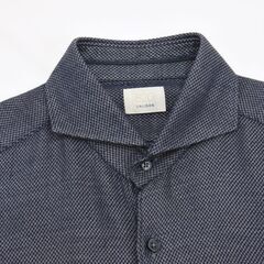 イタリア CALIBAN ホリゾンタルカラーニットシャツ サイズ38（S)の画像