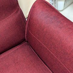 ソファ リクライニング ソファベッド 二人がけ ワインレッドの画像