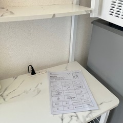 【美品】　レンジ台　スライド式 キッチンラック　キャスター　収納 コンセント付きの画像