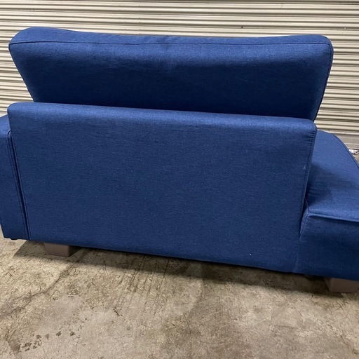 ローソファー　オットマン付き　クッション　一人暮らし　ブルー　ソファー　