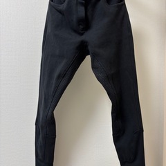 ブラック 乗馬用キュロット レディースLサイズの画像
