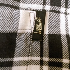 スチューシー stussy woman ルーズフィット長袖シャツ チェックの画像