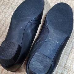 23cm　黒　パンプスの画像