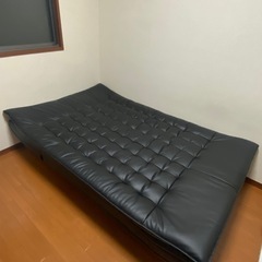 ソファベッド 3人掛け Nシールド合成皮革 ブラック ⚠️直接引き取り来れる方のみお願いします。の画像