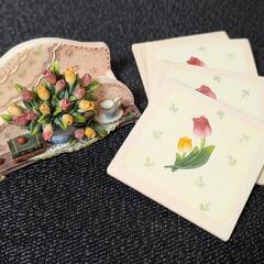 陶器のコースターセットの画像
