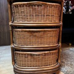 籐 家具 ラタン チェスト 3段 
