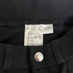 滑り止め付きのブラック乗馬用キュロット、ジュニア130
の画像