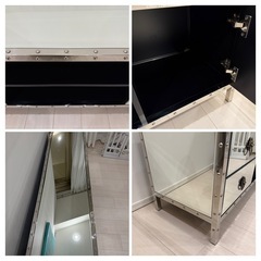 【KARE】ミラー仕上げのテレビボード 引き出し付きの画像