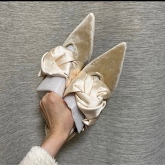 新品　ハイヒール　ベルベット　シューズ　パンプス　サンダル　レデ...