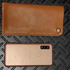 ◆新品未使用ハンドメイドスマホケース牛本革ライトブラウン