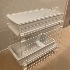 アイリスオーヤマ　シンク下　スライド式収納2段トレー