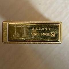 ダンヒル　ローラー式 スクエア ガスライター ゴールド スイス製の画像