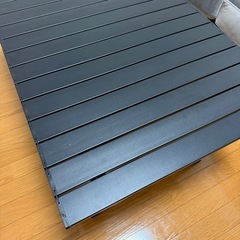 美品 アウトドア 折りたたみ テーブル ロールトップテーブル ブラック Mの画像