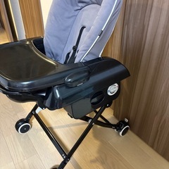 カトージ 手動ハイローチェア ブラック グレーの画像