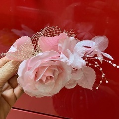 ピンク　花　コサージュの画像