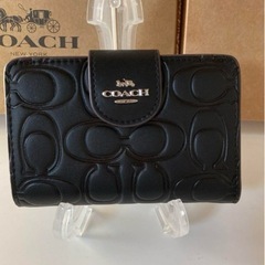 COACH CM241 ブラック 二つ折り財布 ミディアム ウォレット