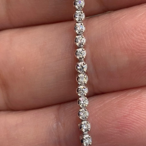 K18WG テニスブレスレット　1.02ct 6.4g