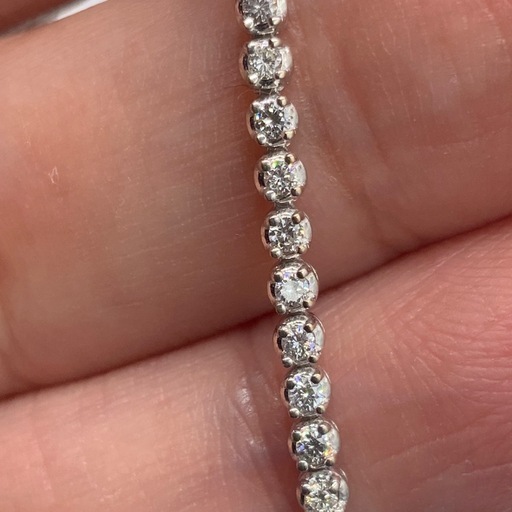 K18WG テニスブレスレット　1.02ct 6.4g