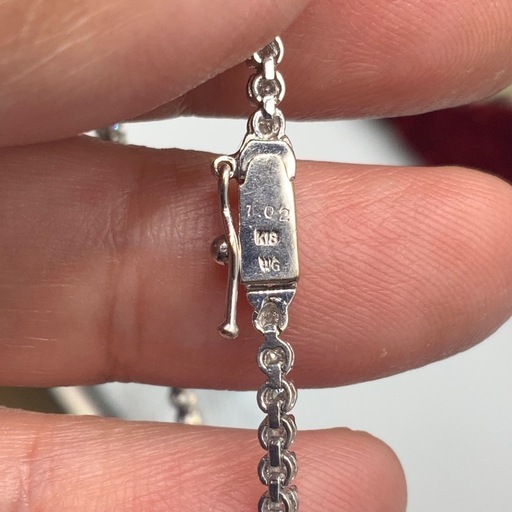 K18WG テニスブレスレット　1.02ct 6.4g