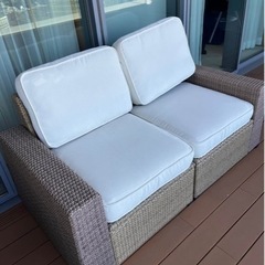 値下げ！(1/18まで)屋外ソファーセット、別売りもします の画像