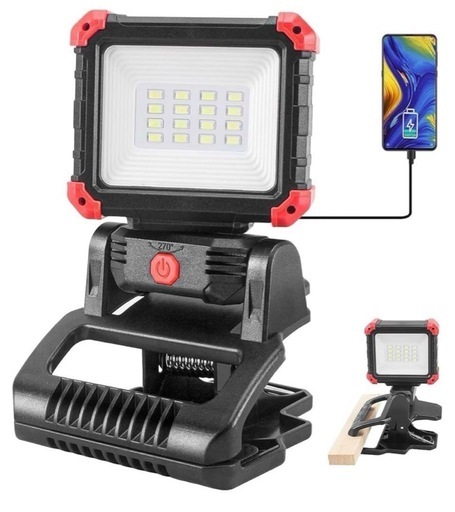 作業灯　LED ワークライト　キャンプ　アウトドア　釣り　USB充電