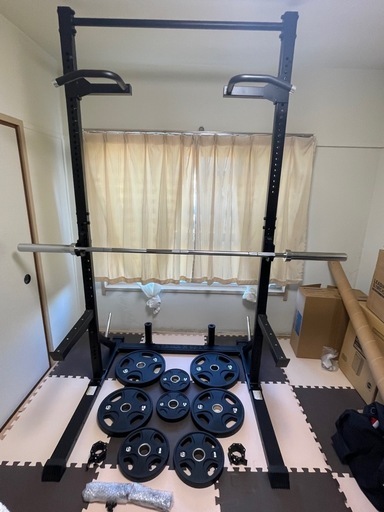 ホームジム　ハーフラック　シャフト　合板