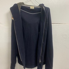 【メンズ XL】BEAUTY&YOUTH ジップアップ パーカー ユナイテッドアローズ ネイビーの画像