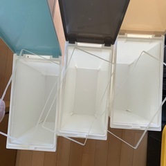 プラスチックゴミ箱20リットル3個の画像