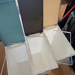プラスチックゴミ箱20リットル3個の画像