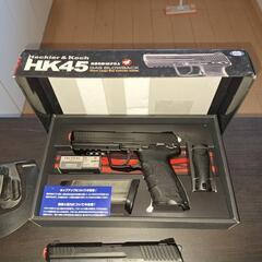 今週土曜まで　値下げ交渉OK　取りに来てくれる方限定　東京マルイHK45×2　ガスガン　タクティカルホルスター×2付きの画像