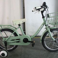 Ｄ970　★15800円★整備済み 中古子供自転車 【ブリヂストン　ビッケ　グリーン　16インチ 】