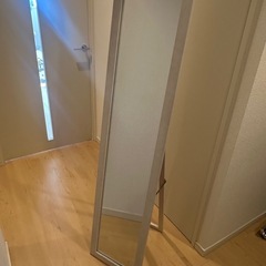 無料　ミラー　全身鏡　姿見　ホワイト　白