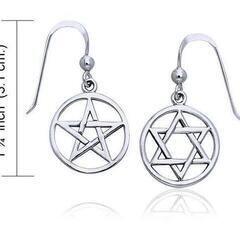 PS: Pentacle Star Of David Earringsの画像