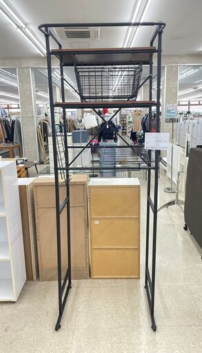★ジモティ割あり★  ラック 黒 H195.5×D40×W67.5 クリーニング済み TJ10469