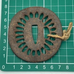 P1216503A 鍔 刀 時代物 刀装具 武具 つば ツバ コレクション 日本刀 芸術 骨董の画像