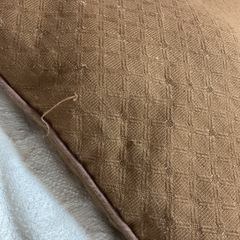 ☺️座布団　40✖️40✖️h3cm  茶色のカバー付の画像